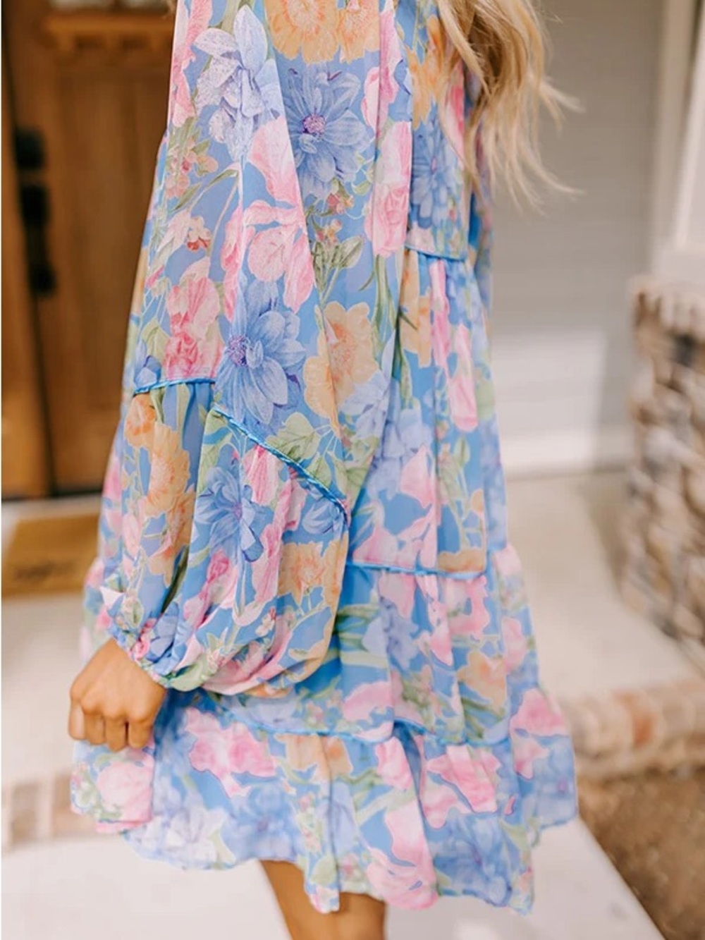 OLIVACEOUS Spring Symphony Floral Mini Dress - Picture 3 of 10